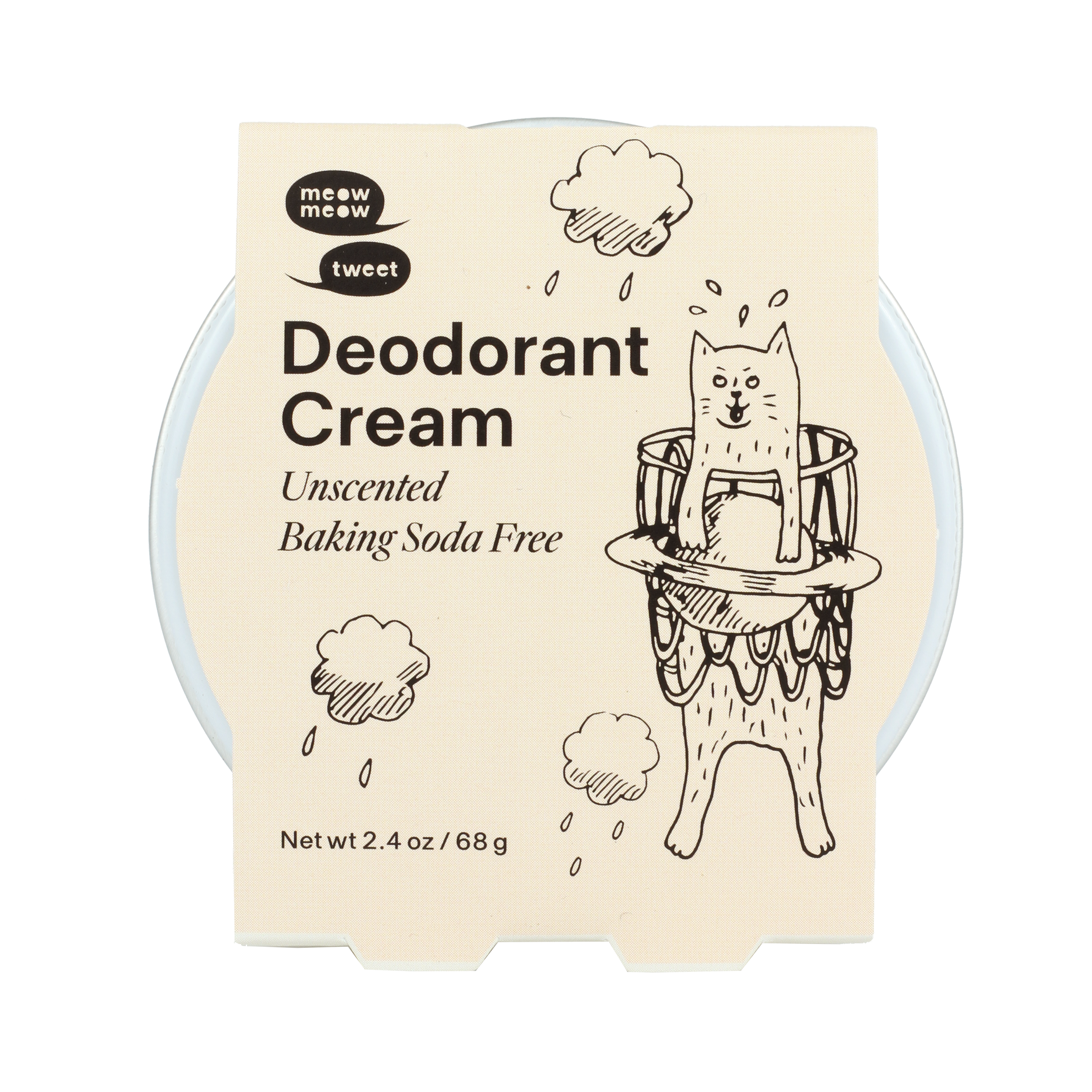 Unscented Baking Soda Free Deodorant Cream